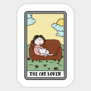The cat lover - funny tarot cat Sticker